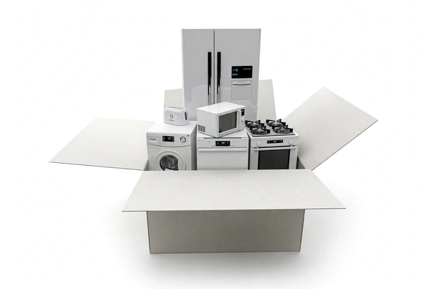 “Electronics and kitchen item packing in Musca
